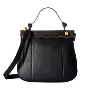 NWOT Foley + Corinna Gold Metal Embellished Leather Convertible Crossbody Bag